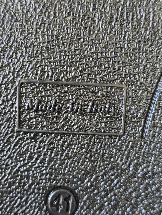 Italian Leather Studded Slide Sandals Black Minimal Luxe EU 41 US 10 - Picture 6 of 9